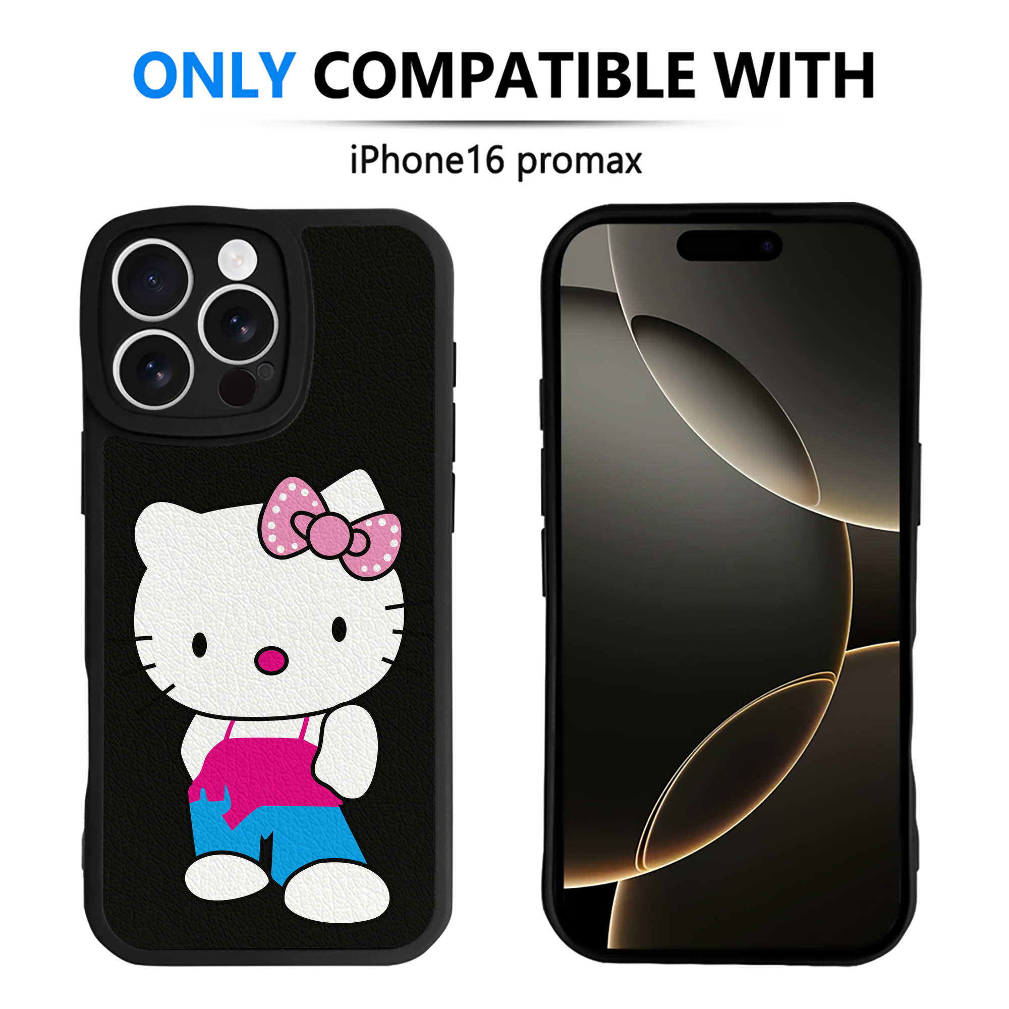 （画像用） Hello Kitty ハローキティ 【iPhone 16シリーズ対応】シリコンスマホケース（レザー調） 材質：シリコン